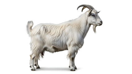 Fototapeta premium goat on white background