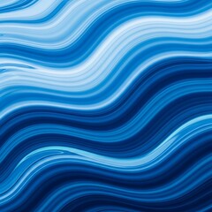 Fototapeta premium Fluid blue color bands undulate across the entire surface in dynamic curves