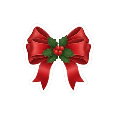 red christmas bow