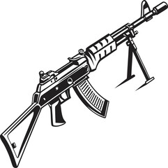 vector illustration of a gun