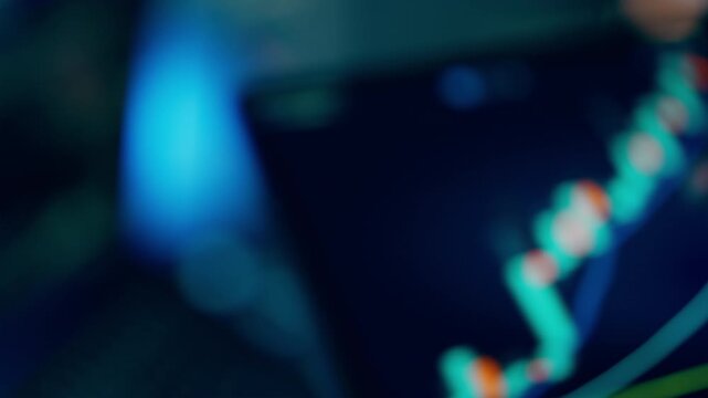 cryptocurrency market Multi screen trading workstation market analysis. Professional finance environment displaying realtime charts indicators price movement visualization