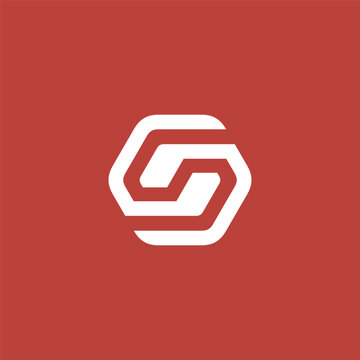 modern abstract geometric letter s logo featuring an interconnected, flowing design enclosed within a clean hexagonal frame, ideal for branding, technology