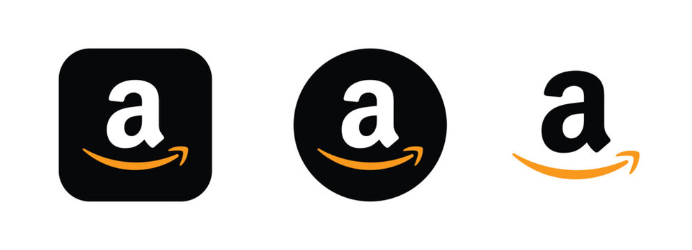 amazon e-commerce app icons set. amazon logo icon set. amazon logo set Vector illustration.