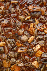 Amber mosaic, wall decoration, for backgrounds or textures