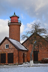 Old Lighthouse Rinderort in the village of Zalivino, Kaliningrad region, Russian Federation