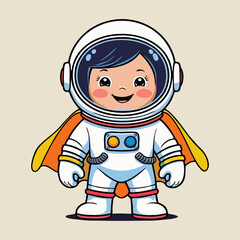 The friendly fictional cosmonaut brave defender stands ready for a thrilling universal mission adventure.