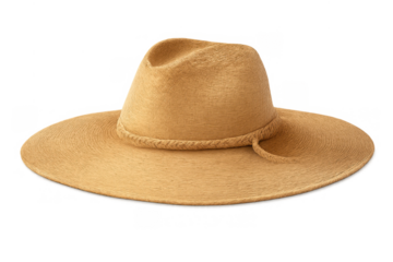 Straw wide brim hat with a braided band, a classic summer accessory providing sun protection for beach fashion