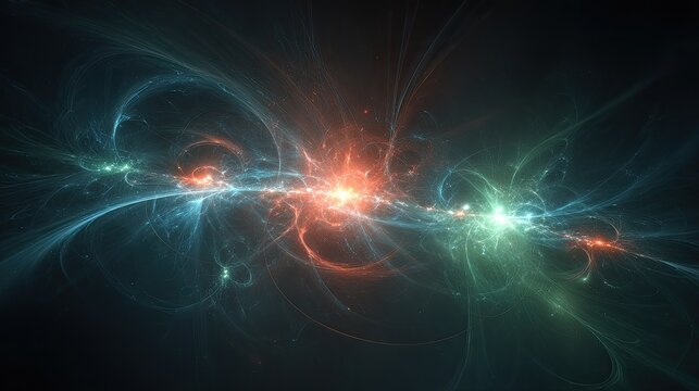 Abstract Colorful Energy Explosion Design - Powered by Adobe