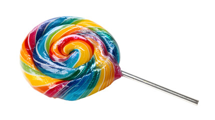 Colorful swirl lollipop candy
