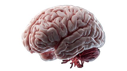 Pink human brain illustration