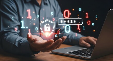 Cybersecurity data protection password security digital security online security safety concept technology