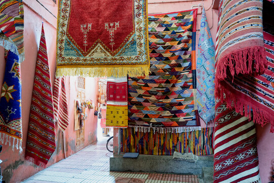 Souk of Taroudant medina, Souss-Massa, Morocco.