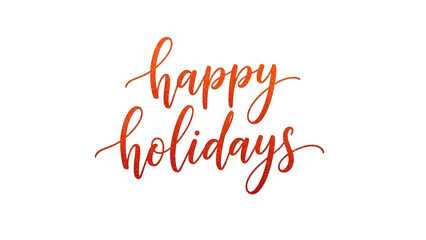 Festive red glitter script wishing happy holidays,