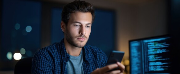the coder checking features on a fresh mobile application