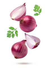 red onion isolated on white