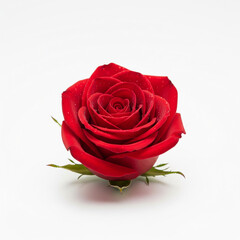 Fototapeta premium red rose on white background