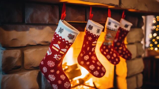 Stocking Stuffed with Christmas Gifts
