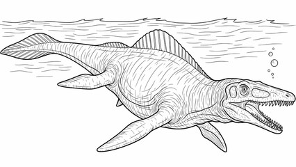 vector drawing of a dinosaur