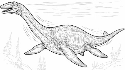 hand drawn vector illustration of dinosaur