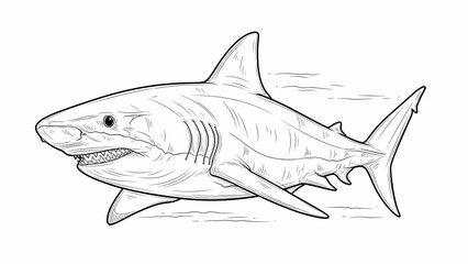 shark isolated on white background