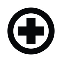 Obraz premium Medical cross symbol in circle
