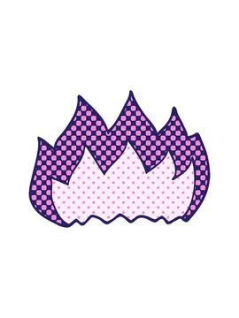 pixelize effect animation of cartoon doodle hot flame