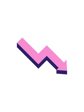 splitting motion animation of performance arrow illustration