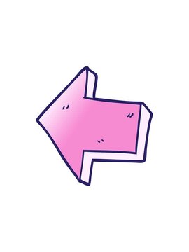 splitting effect animation of cartoon arrow doodle
