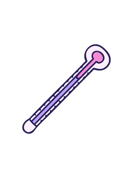 splitting motion animation of hand drawn quirky cartoon thermometer