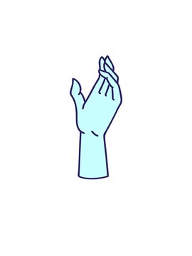 jumping motion animation of tattoo in traditional style of a hand icon