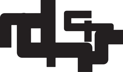 Obraz premium Geometric Shape Design with Black and White Colors