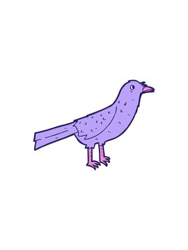 flashy sales animation of cute cartoon character bird