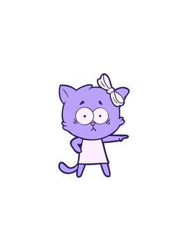 starburst effect animation of a fun design of cartoon cat