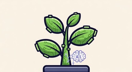 Conceptual illustration shows technological advancement integrating with natural growth processes