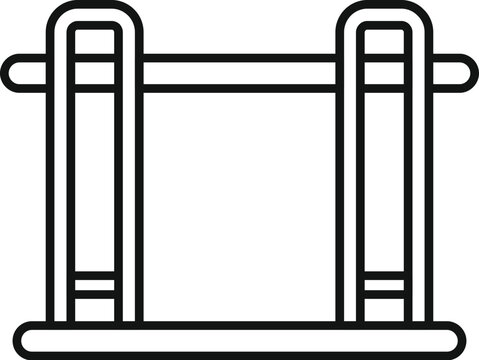 Parallel bars icon representing gymnastics, fitness, and workout activities