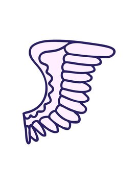 bob and pause animation of traditional style tattoo of a wing