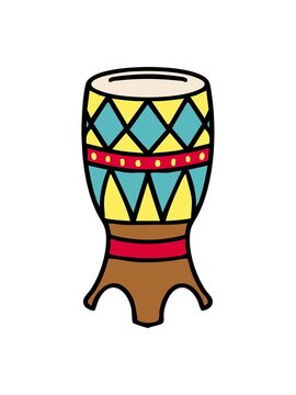 pixelize effect animation of traditional brazilian surdo carnival drum
