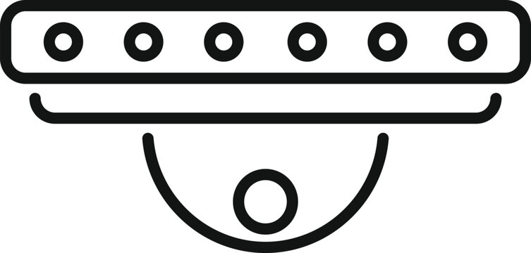 Security camera icon protecting property and ensuring home safety