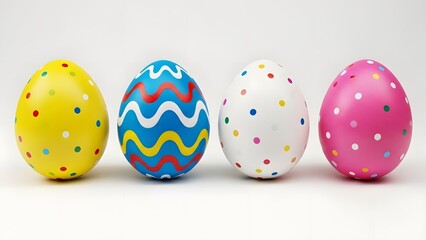 Vibrant easter eggs decorated for easter sunday celebrations