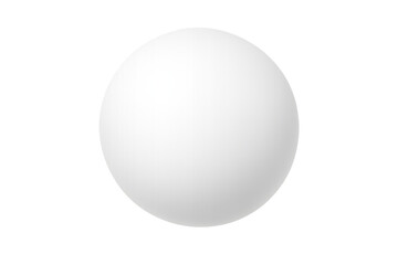 White 3d sphere vector icon with smooth shading and blank surface, realistic minimal design on transparent background