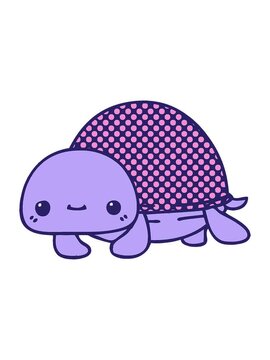 shivering motion animation of comic book style quirky cartoon turtle