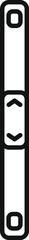 Obraz premium Window scroll bar interface icon representing navigation or adjustment functionality