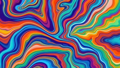 Vibrant Swirling Patterns in Bold Colors Creating a Dynamic Abstract Design for Modern Art Enthusiasts