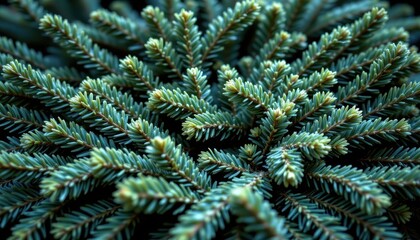 Close-Up of Vibrant Green Pine Needles Showcasing the Intricate Details of Nature's Evergreen Foliage
