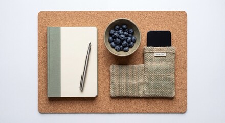 Naklejka premium notebook and pen