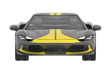 car isolated on white background, 3d illustration, cg render