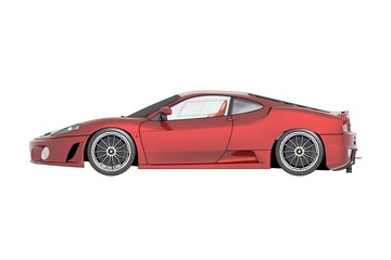car isolated on white background, 3d illustration, cg render