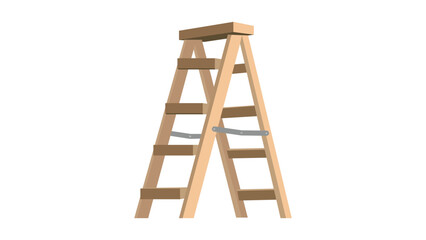 Wooden ladder emoji flat design vector. © vectorassets