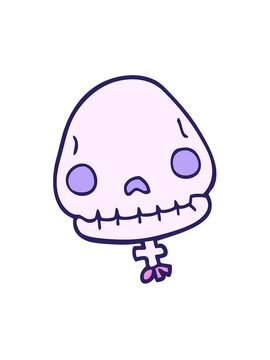 shaking motion animation of halloween skull