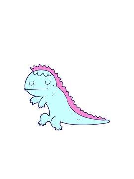 blinking radial lines animation of dinosaur cartoon element